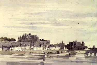 Blick auf Amboise, Frankreich