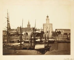 Kathedrale, Torre del Oro und Guadalquivir-Fluss, Sevilla