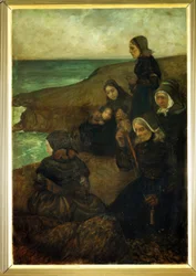 Im Land des Meeres – Triptychon, rechte Tafel: Die Verbliebenen