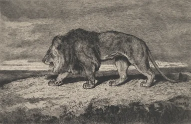 Löwe im Gehen, 1866-1897