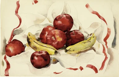 Stillleben mit Äpfeln und Bananen