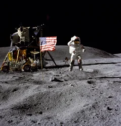 John Young auf der Mondoberfläche, 1972