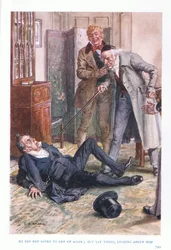 Er bot nicht an, wieder aufzustehen: sondern lag dort und schaute sich um