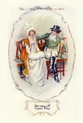 Immer noch mit Captain Tilney sitzen (Illustration)