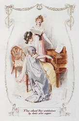 "Sie trösteten ihr Elend mit Duetten nach dem Abendessen", Illustration aus 