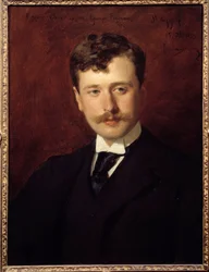 Porträt von Georges Feydeau (1862 - 1921), Dramatiker. Gemälde von Emile Auguste Carolus Duran (1837-1917)