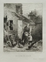Eine Ecke des Hofes