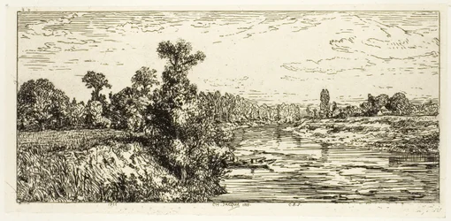 Die Insel Aligre, mit zwei Booten