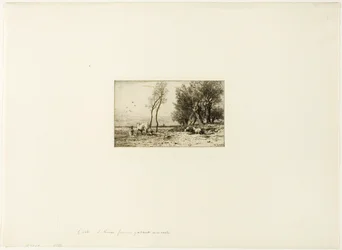 Winterlandschaft mit Schäferin
