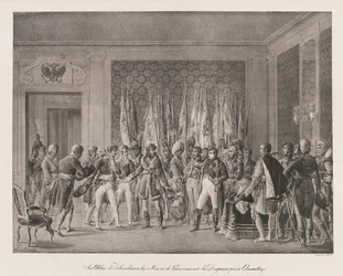 Bürgermeister von Paris empfangen die Flagge von Austerlitz, frühes 19. Jahrhundert