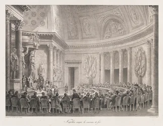 Napoleon nimmt das Eiserne Kreuz an, frühes 19. Jahrhundert