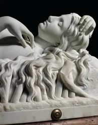Lebensgroße Figur von Rhodopis auf Sockel, 1862