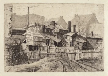 Ohne Titel (Holzhaus in der Stadt)