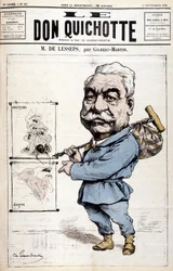 Ferdinand de Lesseps - von Gilbert-Martin, in „Le Don Quixote“ vom 01.09.1882