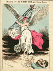 Cover der "Le Don Quixote", Nummer 682, Satirisch in Farben