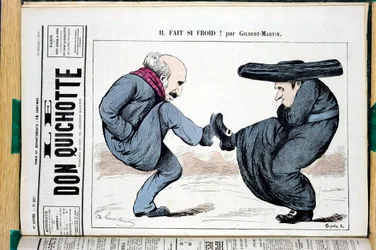 Titelblatt von „The Don Quixote“, Nummer 287, Satirisch in Farben