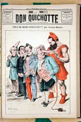 Cover von „The Don Quixote“, Nummer 592, Satirisch in Farben