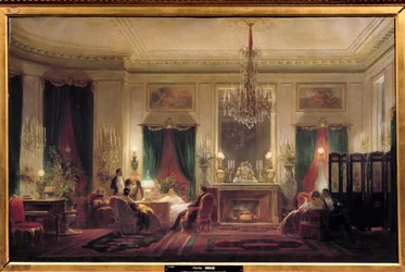 Der Salon der Prinzessin Mathilde Letizia Bonaparte (1820-1904), Rue de Courcelles Gemälde von Sebastien Charles Giraud (1819-1892) 1859 Compiegne, Schlossmuseum