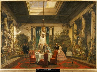 Das Speisezimmer von Prinzessin Mathilde, Tochter von König Jerome, Bruder von Napoleon I.