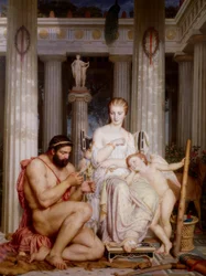 Herkules zu Füßen Omphales