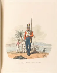 Ein Soldat des 5. Westindischen Regiments