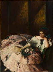 Erinnerung an einen internationalen Ball, Porträt von Miss Kathleen Bruce, 1907