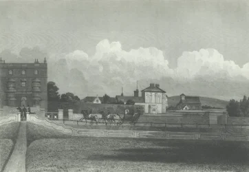 Hove Kirche, vom Meer aus, 1835