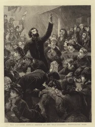 Die Heilsarmee, ein Gottesdienst im Hauptquartier, Whitechapel Road