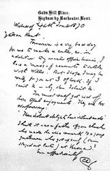 Brief an Charles Kent, geschrieben aus Gad