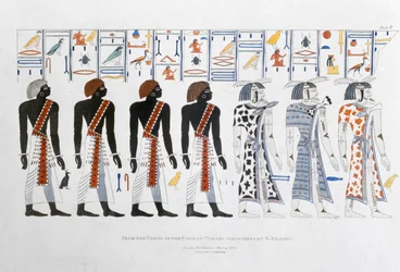Hieroglyphen aus den Gräbern der Könige in Theben, entdeckt von G. Belzoni, 1820-1822
