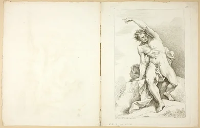 Figur (recto und verso), aus Premier livre de figures d’Academies gravées en Partie par les Professeurs de l’Académie Royale