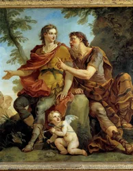 Geschichte von Telemach: Telemach hört auf den Rat von Mentor