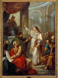 Die Vorhersage des Heiligen Stephanus. Gemälde von Charles Joseph Natoire