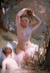 Zwei badende Mädchen, 1864