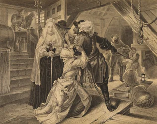 Verhaftung von Alice Lisle wegen der Beherbergung von Flüchtlingen der Schlacht von Sedgemoor, 1685, 1886