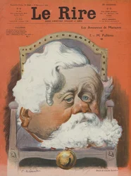 Armand Fallieres, französischer Politiker. Illustration für Le Rire