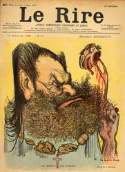 Karikatur von Edouard Drumont, von der Titelseite von 