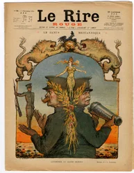 Cover von „Das rote Lachen“, Satirisch in Farben