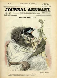 Illustration von Charles Léandre (1862-1934) für das Titelblatt von Le Journal Fun