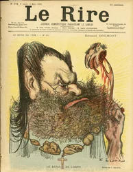 Illustration von Charles Léandre (1862-1934) für das Titelblatt von Le Rire