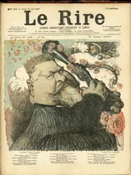 Illustration von Charles Léandre (1862-1934) für das Titelblatt von Le Rire