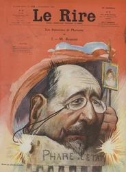 Maurice Rouvier, französischer Politiker. Illustration für Le Rire