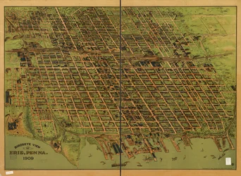Vogelperspektive von Erie, Penna. 1909