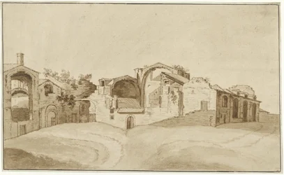 Ansicht der Thermen des Diokletian in Rom