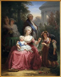 Die französische Königsfamilie in Trianon, um 1860