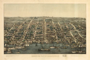Vogelperspektive von Alexandria, Va.