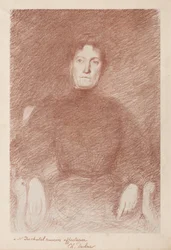 Sitzende Frau