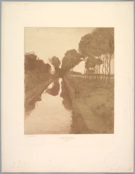 Suite von Landschaften: Landschaft, Platte 3, Remarque, Fledermaus