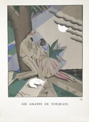 Les Amants de Torquate, aus einer Sammlung von Modeplatten