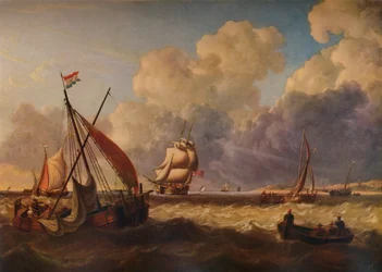 Fischerboote vor der niederländischen Küste, 1823